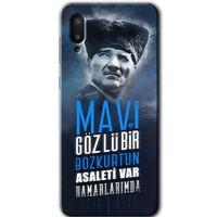 MRCİLETİSİM Samsung Galaxy A02 Kılıf Baskılı Kapak - Bozkurt Atatürk +Tam Ekran Koruyucu