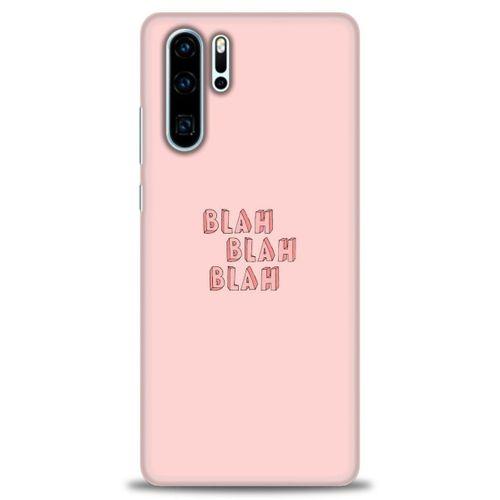Huawei P30 Pro Kılıf HD Baskılı Kılıf - Blah Blah + Tam Ekran Koruyucu