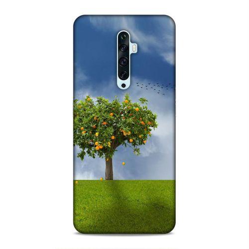 Oppo Reno 2Z Kılıf Gun Batimi Agac Arka Kapak Silikon Koruma Full Koruyucu