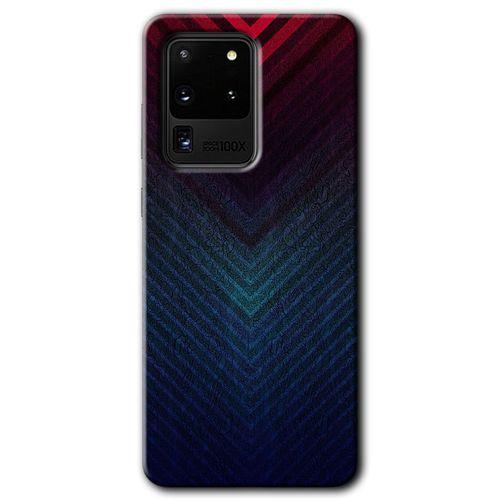 MRCİLETİSİM MRCİLETİSİM Samsung Galaxy S20 Ultra Kılıf HD Desen Baskılı Arka Kapak + Temperli Cam - Abstract 4