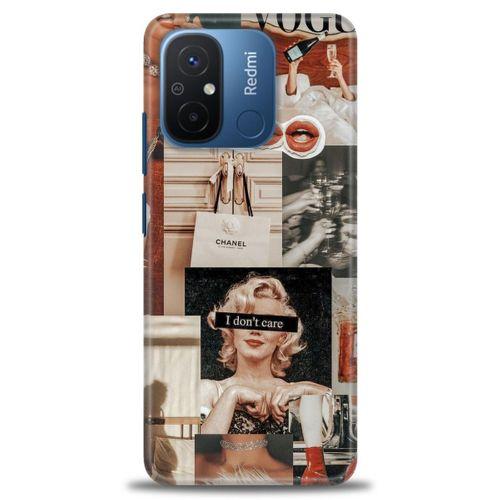 Xiaomi Redmi 12C Kılıf HD Baskılı Kılıf - I Dont Care + Tam Ekran Koruyucu