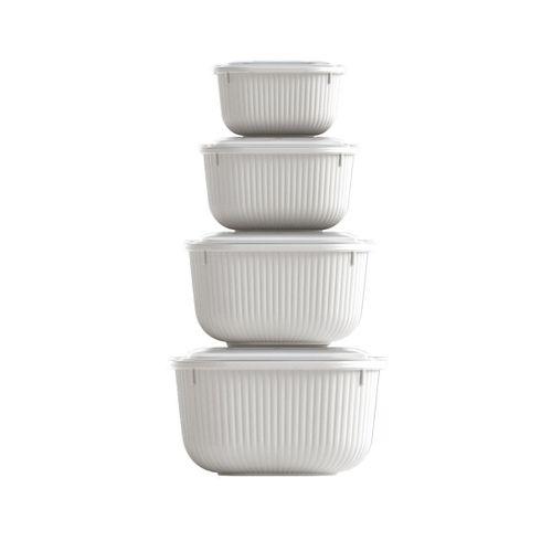 Sızdırmaz Saklama Kabı Seti (600/1100/1800/3000 ml) Kare