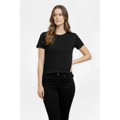 T-Shirt Bisiklet Yaka Slim Fit Likralı Tişört Günlük Basic Body - Siyah