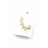 Taşlı Kıkırdak Küpe - Altın