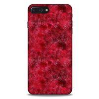 Mermer Desenli (6) Tema Silikon Kılıf Kırmızı Apple Iphone 7 Plus Kılıf