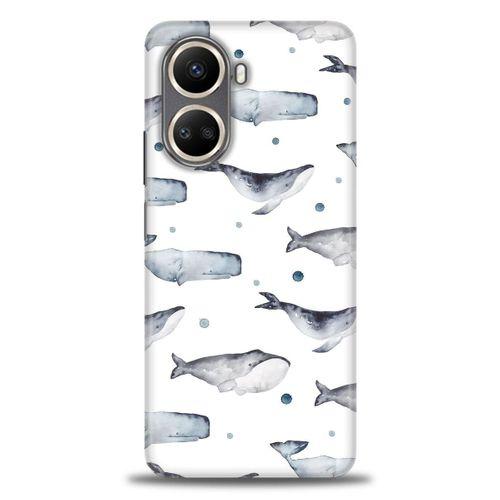 Huawei Nova 10 SE Kılıf HD Baskılı Kılıf - Balinalar + Tam Ekran Koruyucu