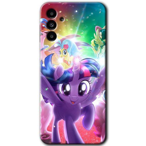 Samsung Galaxy M23 Kılıf Baskılı Kapak - Pony + 5D Tam Kaplayan Cam