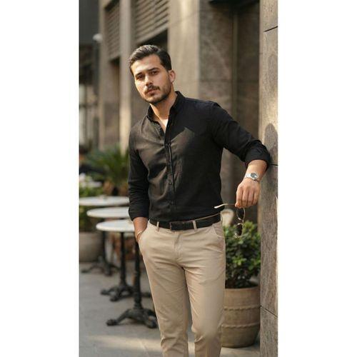 Erkek Uzun Kollu Rahat Keten Gömlek