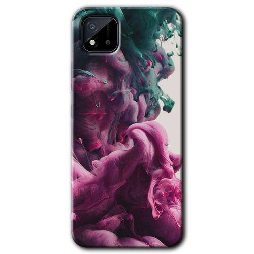 BeRa Aksesuar Realme C11 Kılıf Baskılı Kapak - Liquid Cloud +Tam Kaplayan Mat Seramik