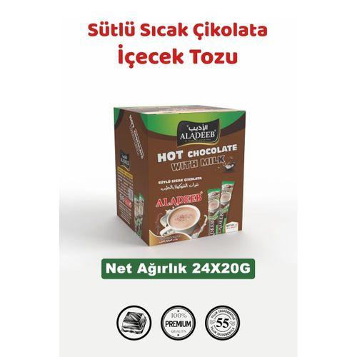 Sıcak Çikolata Sütlü 24*20 gr Kutu 24'lü Tek Kullanımlık Pratik Kakao İçeceği