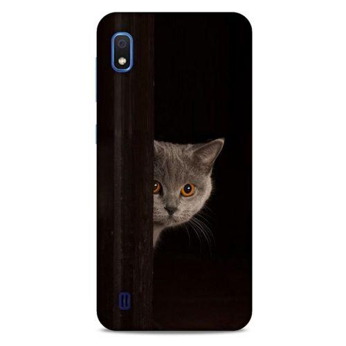 Lopard Samsung Galaxy A10 Uyumlu Kılıf Kediler (49) Ultra Silikon Kılıf Turuncu Gözler