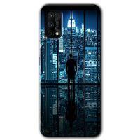 MRCİLETİSİM Realme 7 Pro Kılıf HD Desen Baskılı Arka Kapak + Temperli Cam - Şehir Manzarası