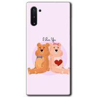MRCİLETİSİM MRCİLETİSİM Samsung Galaxy Note 10 Kılıf HD Desen Baskılı Arka Kapak + Temperli Cam - Sevgili Ayıcık