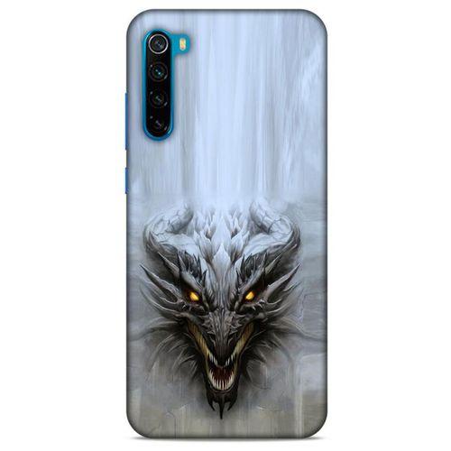 Xiaomi Redmi Note 8T Kılıf Dragons (11) Tam Koruma Beyaz Ejderha
