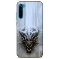 Xiaomi Redmi Note 8T Kılıf Dragons (11) Tam Koruma Beyaz Ejderha