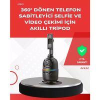 Yapay Zeka Destekli Yüz Takip Özellikli 360 Derece Dönen Masaüstü Telefon Sabitleyici