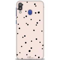 Samsung Galaxy M20 Kılıf HD Baskılı Kılıf - Puantiye + Tam Ekran Koruyucu