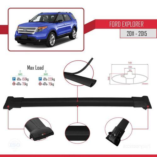 Ford Explorer 2011-2015 Arası ile uyumlu FLY Model Ara Atkı Tavan Barı SİYAH