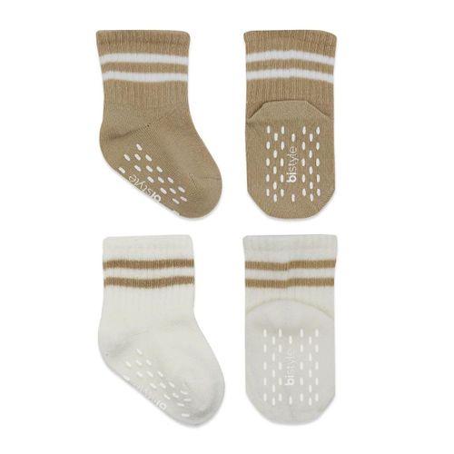 Bistyle Bistyle Çemberli Kaymaz Soket Çorap 2'Li BS10125 Bej-Ekru