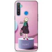 Oppo Realme 5i Kılıf FunnyMaX (8) Baskılı Kılıf Pembe Mavi