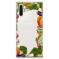 Samsung Galaxy Note 10 Plus Kılıf Vegan Yiyecekler Arka Kapak Koruma Desenli Full Koruyucu