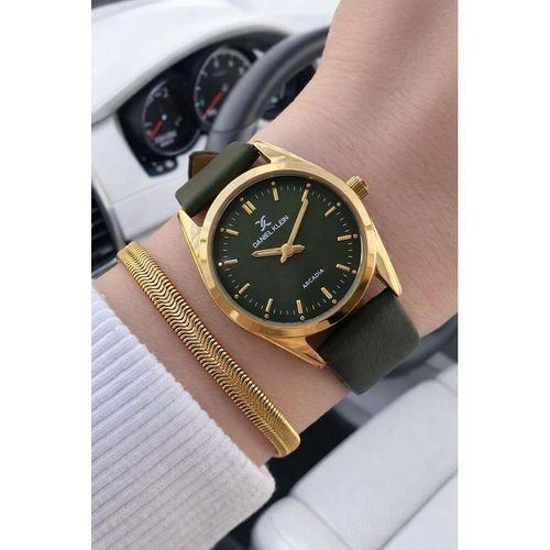 Daniel Klein Deri Kordonlu 2 Yıl Garantili 3 Atm Suya Dayanıklı Kadın Kol Saati+Bileklik BD.14274.3