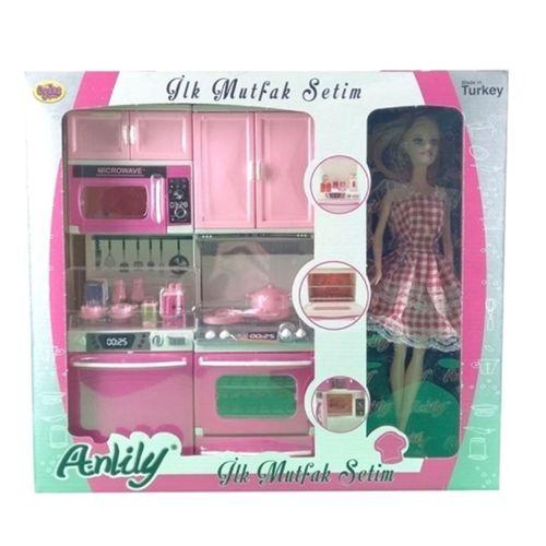 Antlily İlk Mutfak Setim Bebekli Manki Oyuncak -02319