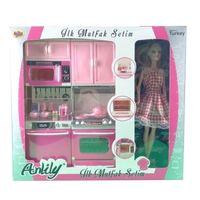 Antlily İlk Mutfak Setim Bebekli Manki Oyuncak -02319