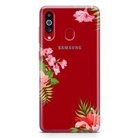 Samsung Galaxy A20s Kılıf Apocynaceae Arka Kapak Koruma Desenli Full Koruyucu