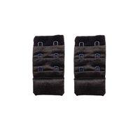 2 Adet Agraf Sütyen Uzatma Kopçası 3 Sıra / 2 Kanca Siyah