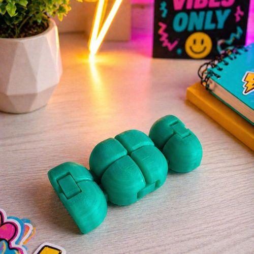 Sonsuzluk Küpü (Infinity Cube) Dairesel Yeşil Stres Oyuncağı