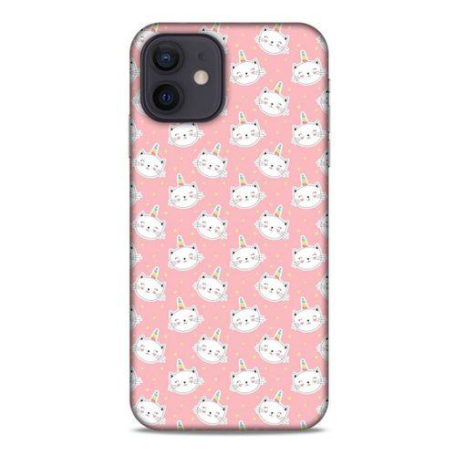 Animax Cat Unicorn Apple iPhone 12 Kılıf Desenli Silikon