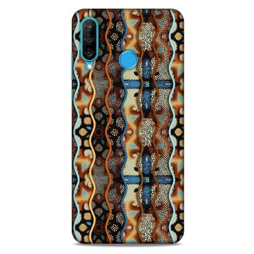 Huawei P30 Lite Kılıf Baskılı Özel Seri Taşlı (33) Hybrid Kılıf