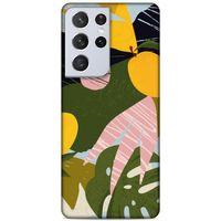 Lopard Samsung Galaxy S21 Ultra Uyumlu Kılıf Soyut Sanat (33) Baskılı Hybrid Kılıf