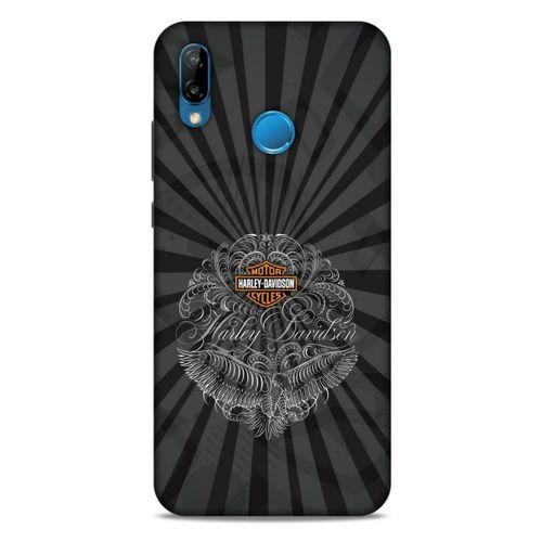 Huawei P20 Lite Uyumlu Kılıf Motorsiklet (40) Fit Silikon Kılıf Harley