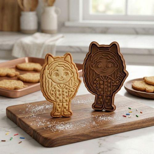 Kedi Kulaklı Kız Hamur Şekillendirici Kurabiye Kalıbı Oyun Hamuru Kalıbı 8 5 cm