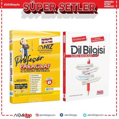 Evrensel İletişim Profesör Paragraf ve AKM Dil Bilgisi Soru Bankası Seti 2 Kitap