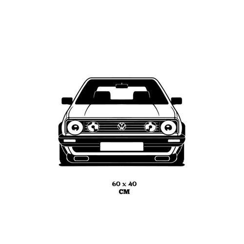 Golf Modifiyeli Araba Duvar Sticker Yapıştırma (SUDAN VE NEMDEN ETKİLENMEZ)
