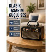 Ahşap Dokulu Bluetooth Müzik Kutusu – Vintage Led Tasarımıyla Modern Ses Deneyimi