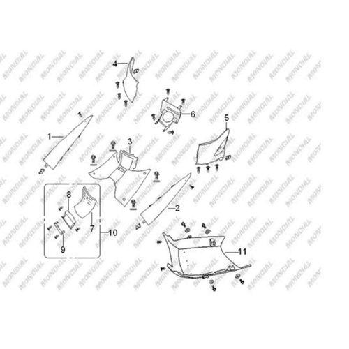 MONDİAL Mondial 125Znu Sele Altı Ön Küçük Kapak Desteği Orj