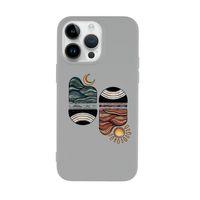 iPhone 14 Pro Uyumlu Sunset Desenli Premium Silikonlu Lansman Telefon Kılıfı