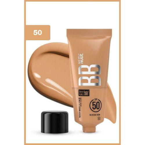 Maybelline New York Fit Me Nude Cilt Bakımı Etkili Nemlendirici SPF50 BB Krem - 50