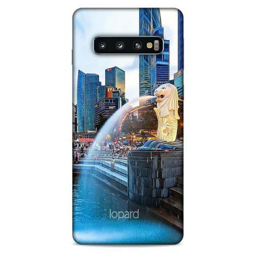 Samsung Galaxy S10 Kılıf Dünya Mimarisi (47) Crystal Flex Kılıf Merlion Singapur