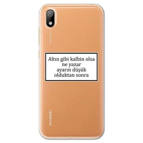 Huawei Y5 2019 Kılıf HD Yazı Baskılı Silikon Arka Kapak - Yazı 3