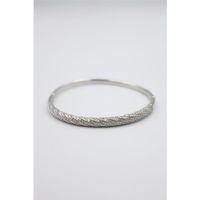 Taşlı Vip Bilezik - Gümüş