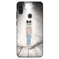 Samsung Galaxy M11 Kılıf FunnyMaX (39) Liquid Crystal Kılıf Açık Gri Kedl