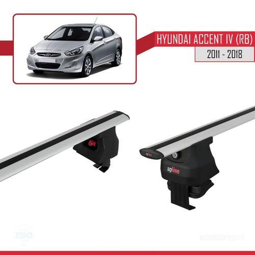 Hyundai Accent IV (RB) Sedan 2011-2018 Arası ile uyumlu ACE-4 Ara Atkı Tavan Barı GRİ