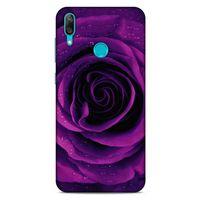 Huawei Y7 2019 Uyumlu Kılıf Mor Delisi (37) Silicone Cover Gül