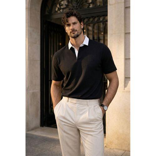 Arthur Regular Fit Nova Pike Kumaş Polo Yaka T-Shirt - Siyah