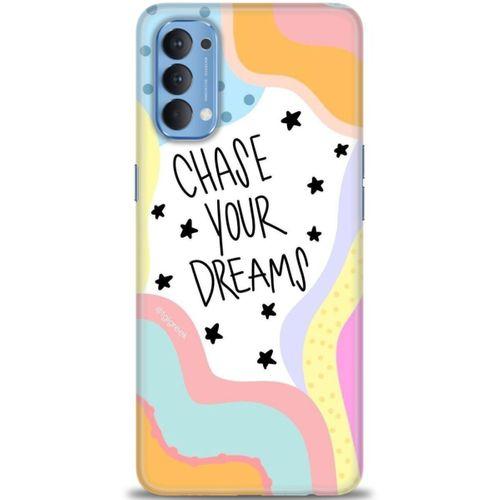 Oppo Reno 4 Kılıf HD Baskılı Kılıf - Chase Your Dreams + Tam Ekran Koruyucu